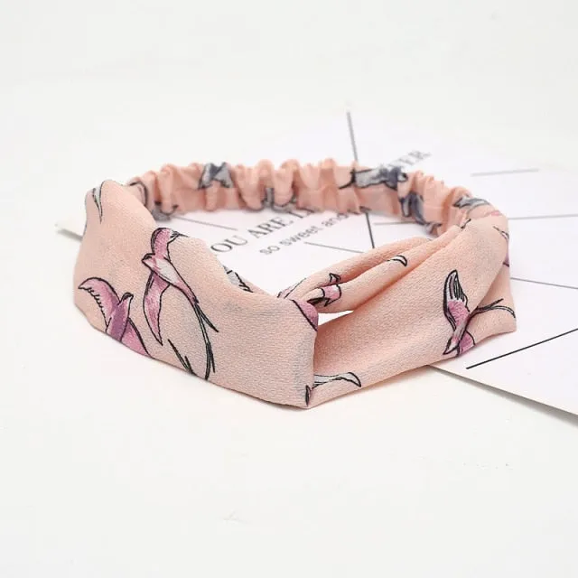 KE Fashion Hair Bohemian Cross Elastic Hair Band.