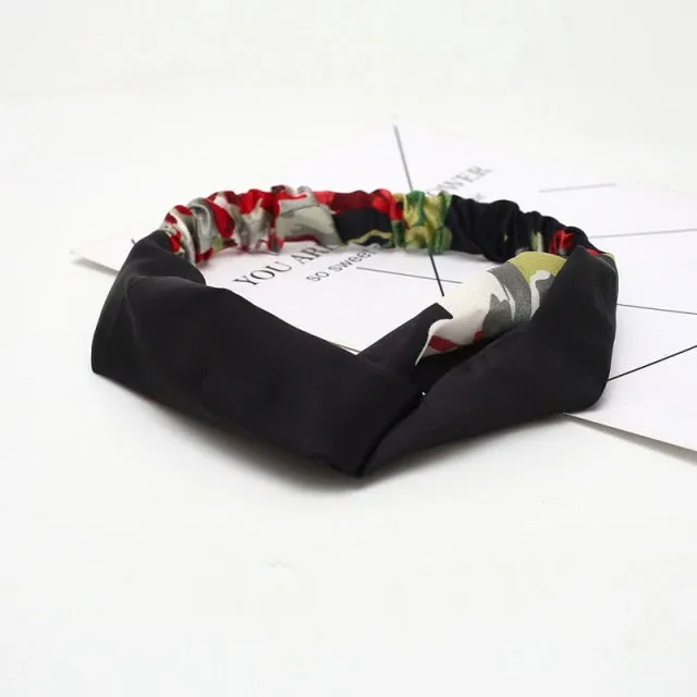 KE Fashion Hair Bohemian Cross Elastic Hair Band.