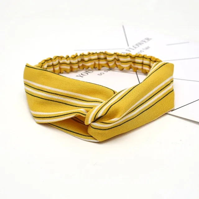 KE Fashion Hair Bohemian Cross Elastic Hair Band.