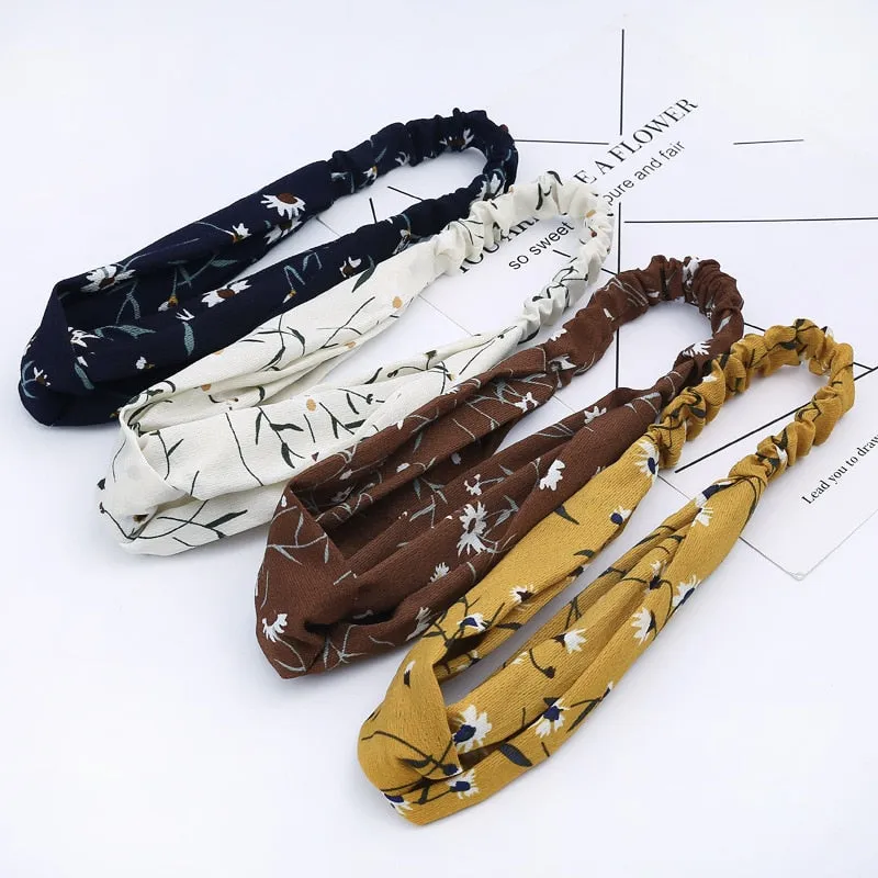 KE Fashion Hair Bohemian Cross Elastic Hair Band.