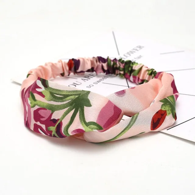KE Fashion Hair Bohemian Cross Elastic Hair Band.