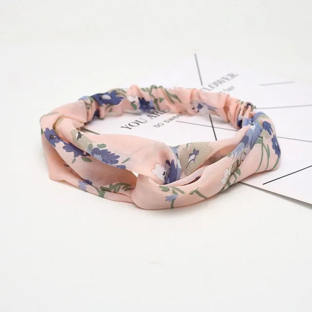 KE Fashion Hair Bohemian Cross Elastic Hair Band.
