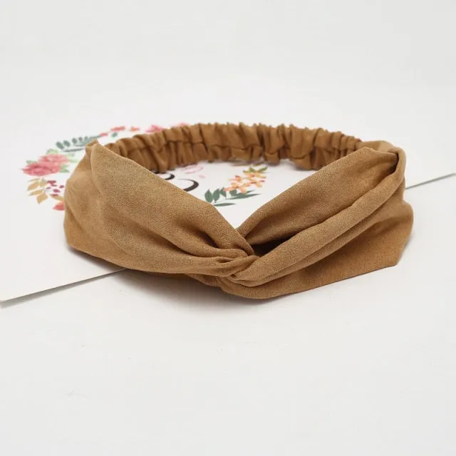 KE Fashion Hair Bohemian Cross Elastic Hair Band.