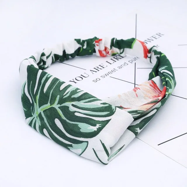 KE Fashion Hair Bohemian Cross Elastic Hair Band.
