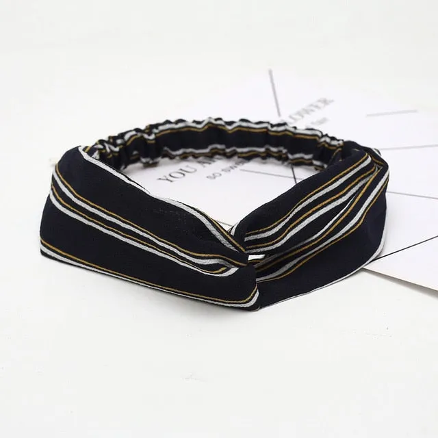 KE Fashion Hair Bohemian Cross Elastic Hair Band.