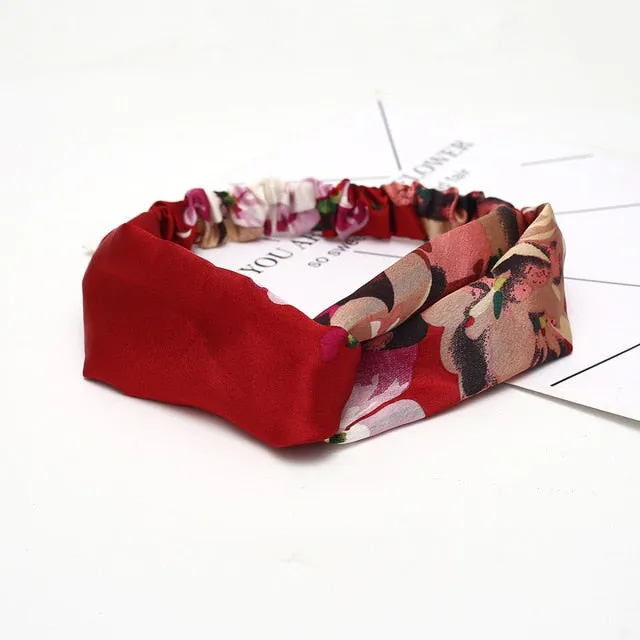 KE Fashion Hair Bohemian Cross Elastic Hair Band.