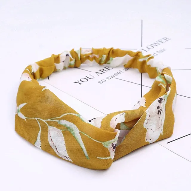 KE Fashion Hair Bohemian Cross Elastic Hair Band.