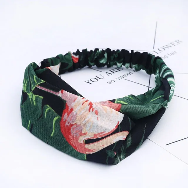 KE Fashion Hair Bohemian Cross Elastic Hair Band.