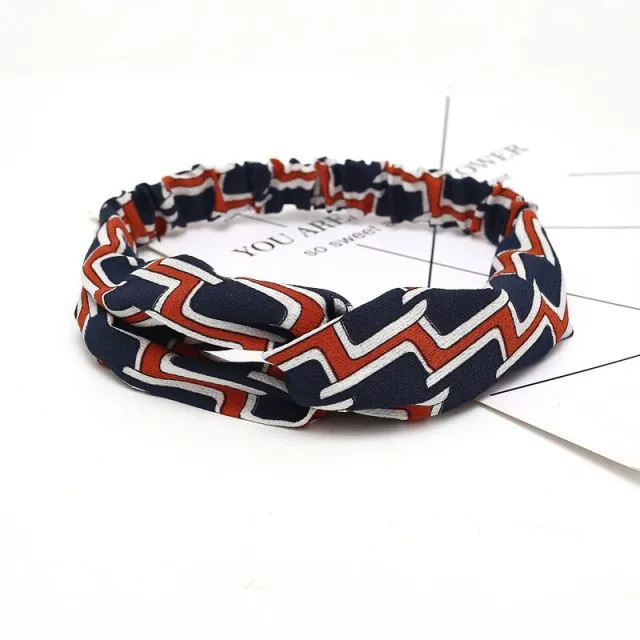 KE Fashion Hair Bohemian Cross Elastic Hair Band.