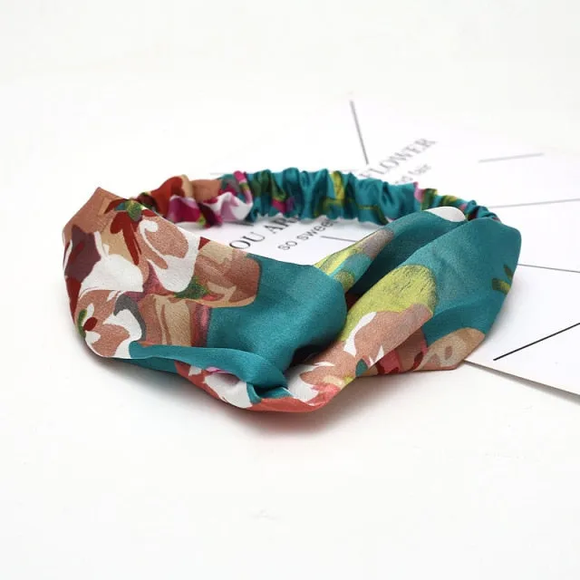 KE Fashion Hair Bohemian Cross Elastic Hair Band.
