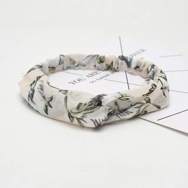KE Fashion Hair Bohemian Cross Elastic Hair Band.