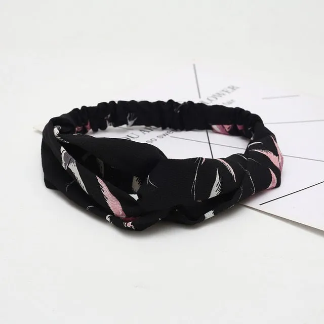 KE Fashion Hair Bohemian Cross Elastic Hair Band.