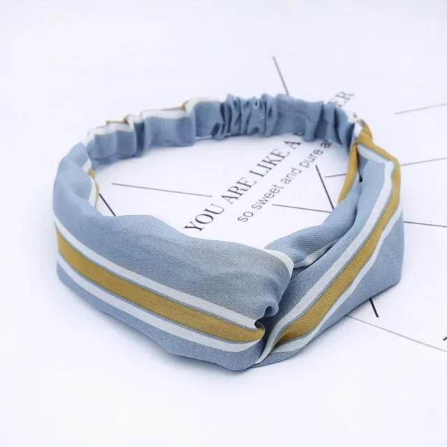 KE Fashion Hair Bohemian Cross Elastic Hair Band.