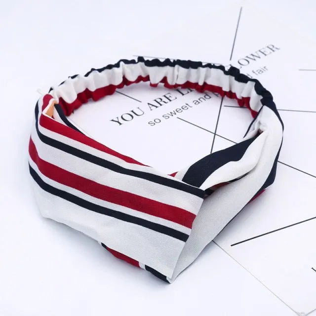 KE Fashion Hair Bohemian Cross Elastic Hair Band.