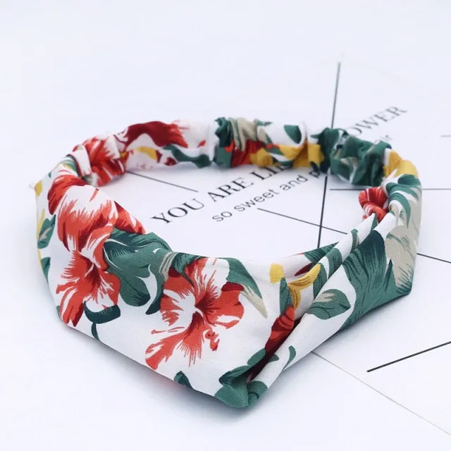 KE Fashion Hair Bohemian Cross Elastic Hair Band.