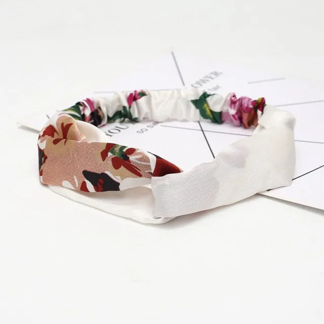 KE Fashion Hair Bohemian Cross Elastic Hair Band.