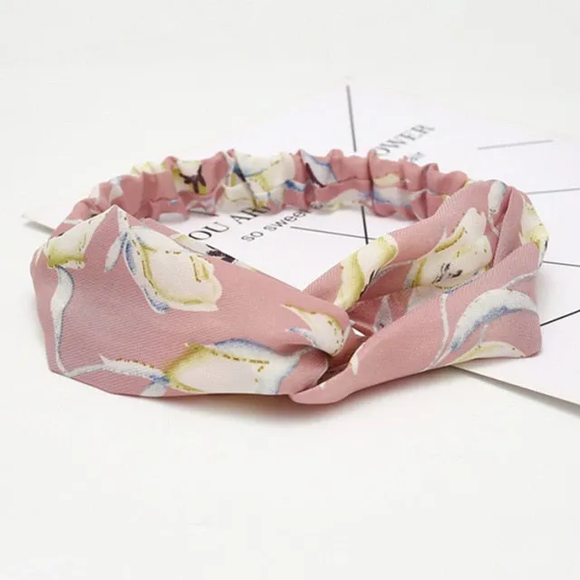 KE Fashion Hair Bohemian Cross Elastic Hair Band.