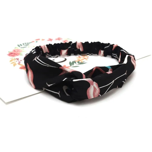 KE Fashion Hair Bohemian Cross Elastic Hair Band.