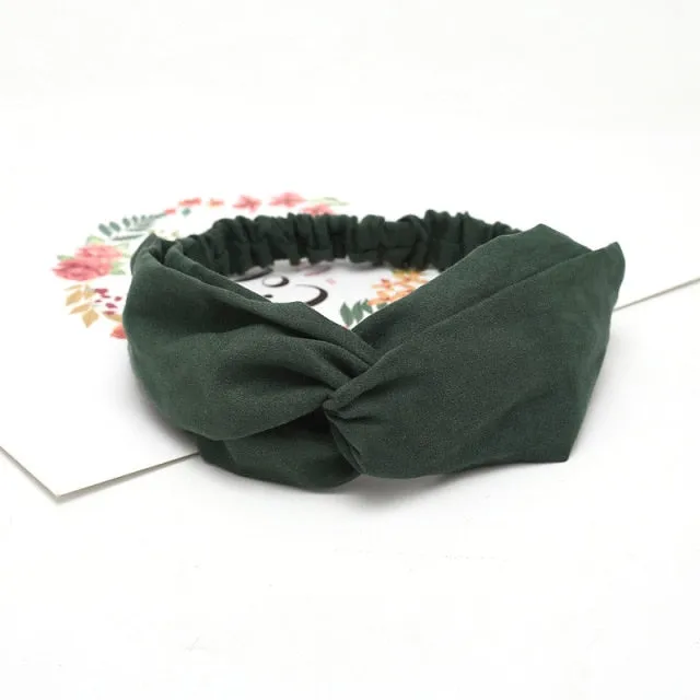 KE Fashion Hair Bohemian Cross Elastic Hair Band.