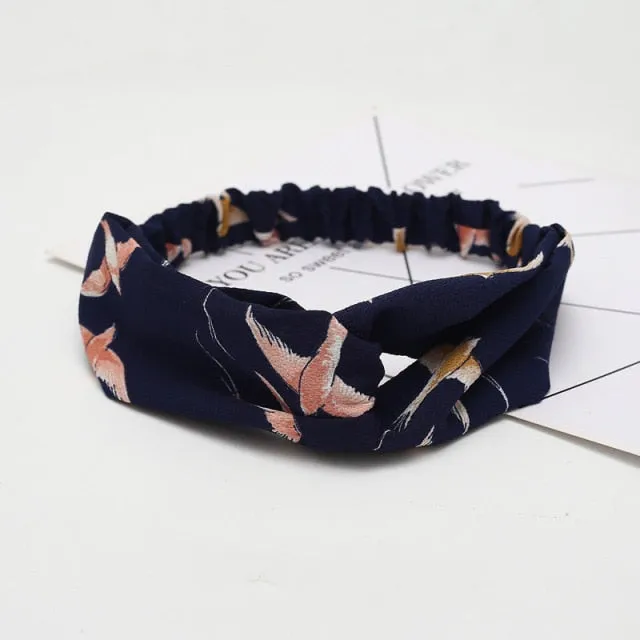 KE Fashion Hair Bohemian Cross Elastic Hair Band.