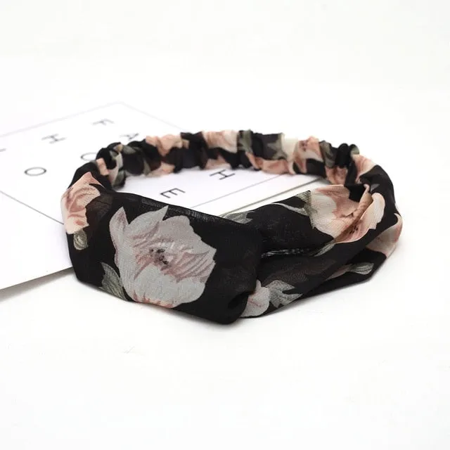 KE Fashion Hair Bohemian Cross Elastic Hair Band.