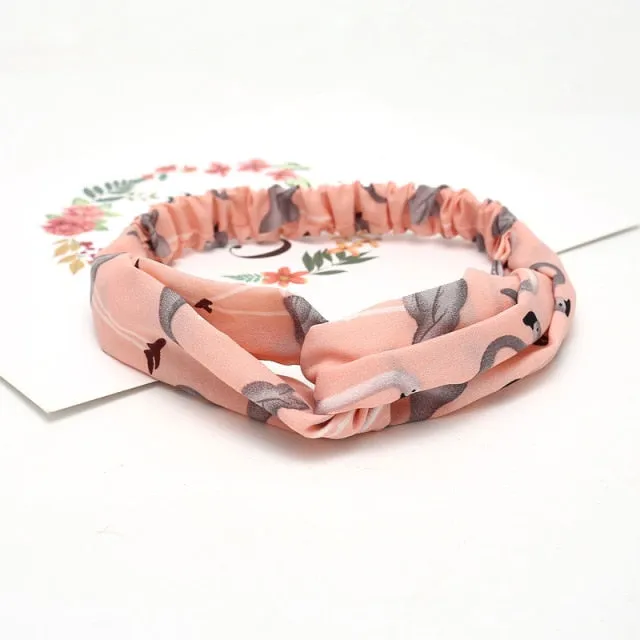KE Fashion Hair Bohemian Cross Elastic Hair Band.