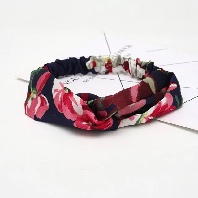 KE Fashion Hair Bohemian Cross Elastic Hair Band.