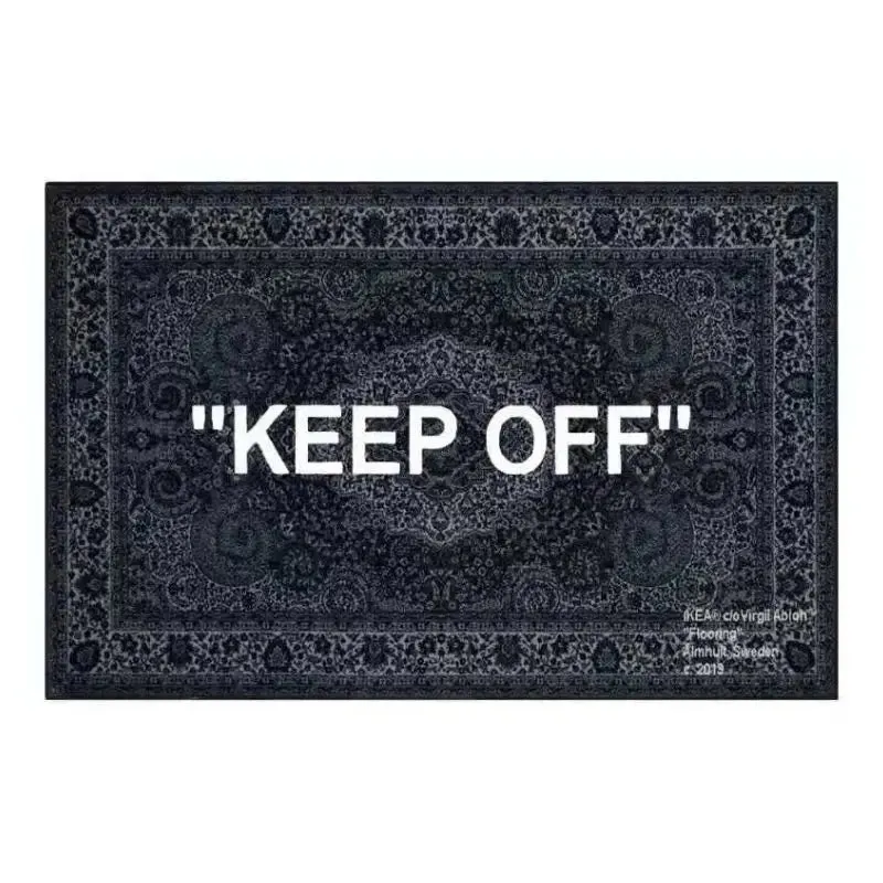 KEEP OFF Carpet White Black Fluffy Rug Modern Butterfly Area Rug for Living Room Bedroom Bedside Carpet Rug Anti-slip Floor Mat