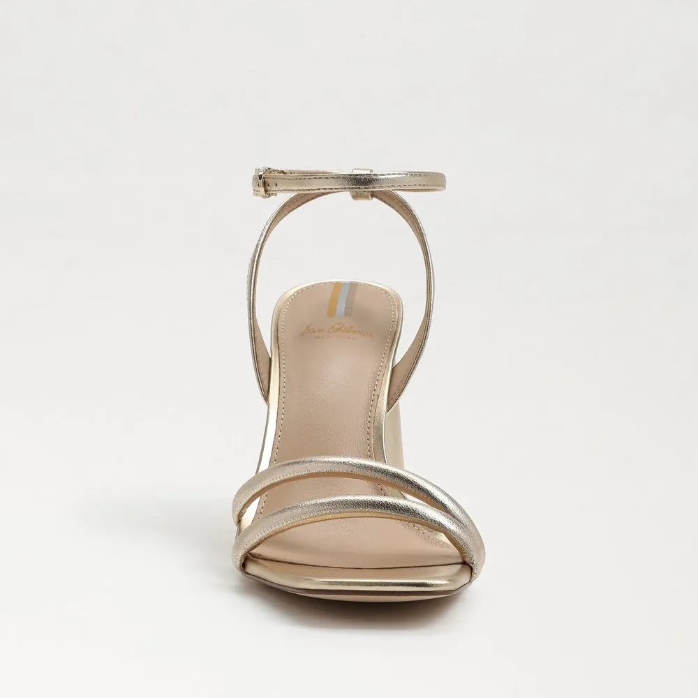 Kia Block Heel in Gold Leaf