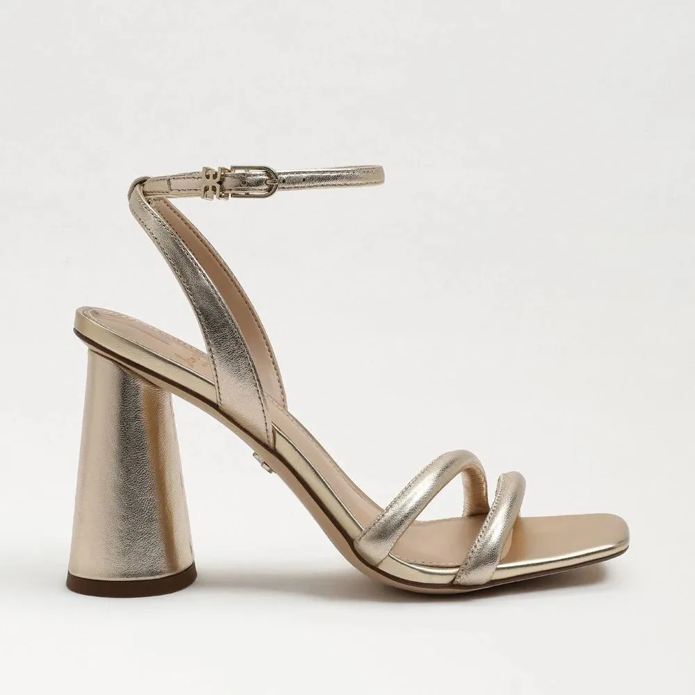 Kia Block Heel in Gold Leaf