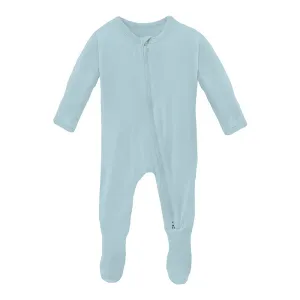 KicKee Pants Footie w/2W Zipper - Spring Sky
