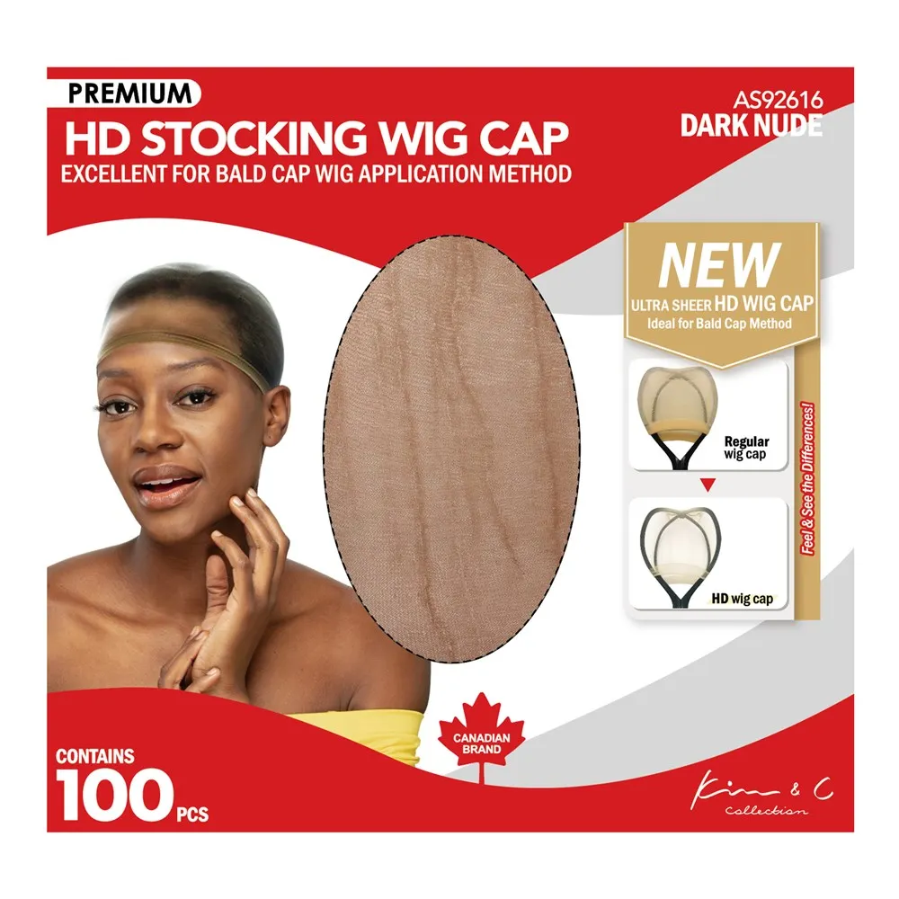 KIM & C Premium HD Stocking Wig Cap Bulk Pack (100pcs)