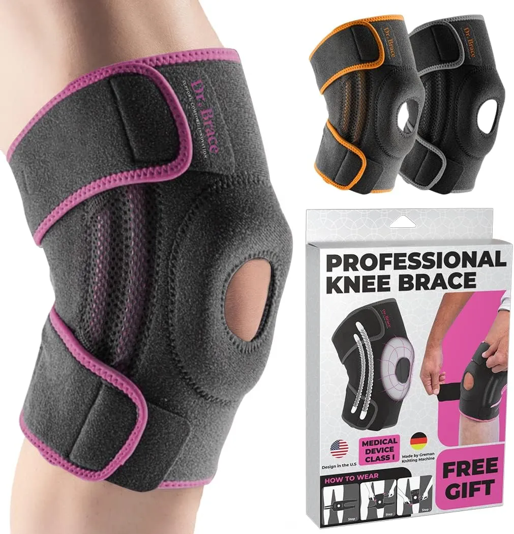 Knee Brace with Side Stabilizers & Patella Gel Pads for Maximum Knee Pain Support