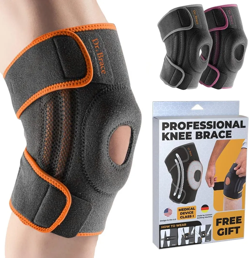 Knee Brace with Side Stabilizers & Patella Gel Pads for Maximum Knee Pain Support