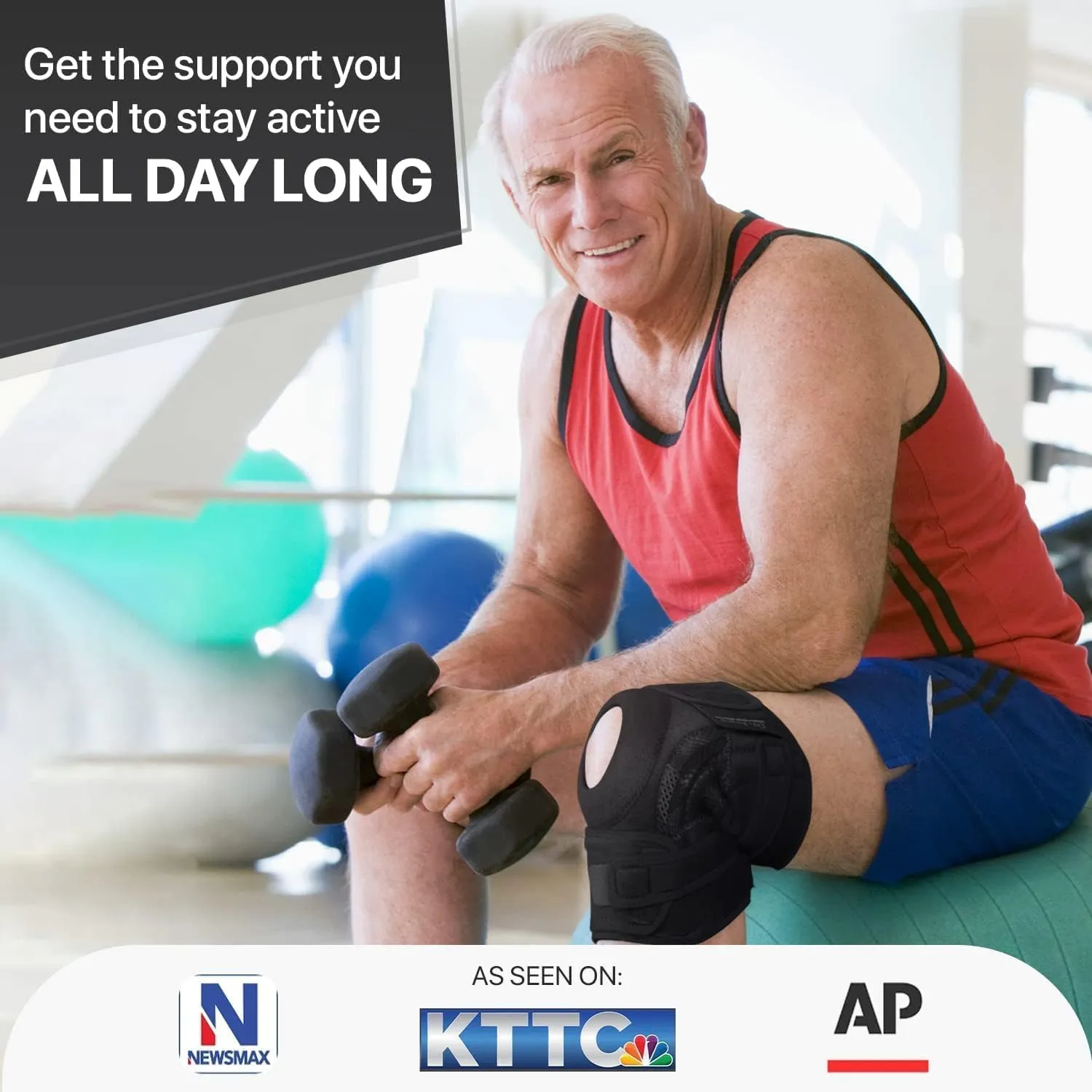 Knee Brace with Side Stabilizers & Patella Gel Pads for Maximum Knee Pain Support