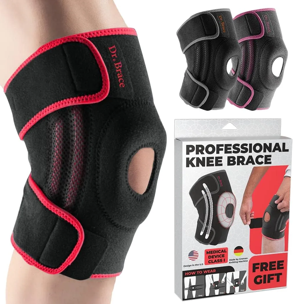 Knee Brace with Side Stabilizers & Patella Gel Pads for Maximum Knee Pain Support