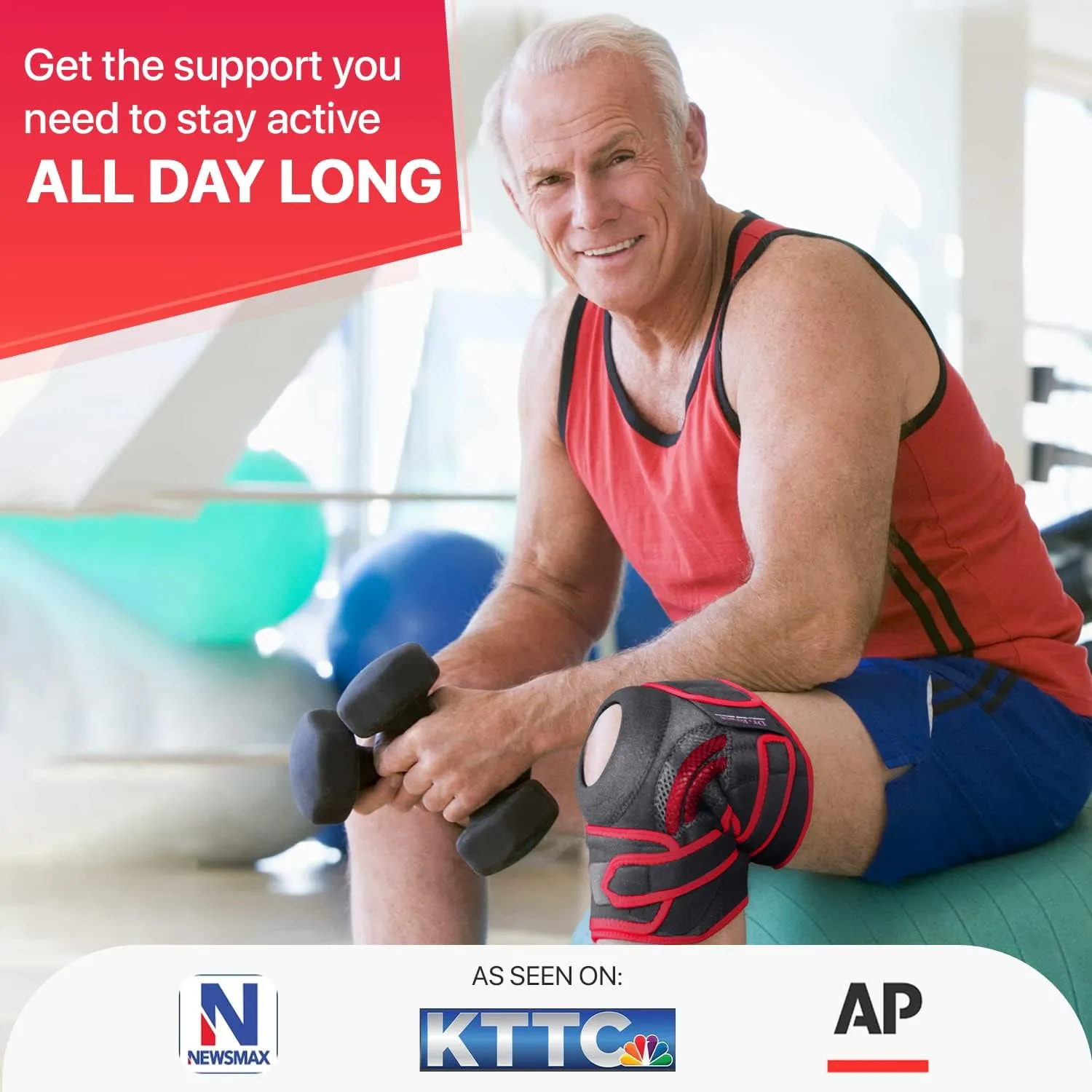 Knee Brace with Side Stabilizers & Patella Gel Pads for Maximum Knee Pain Support