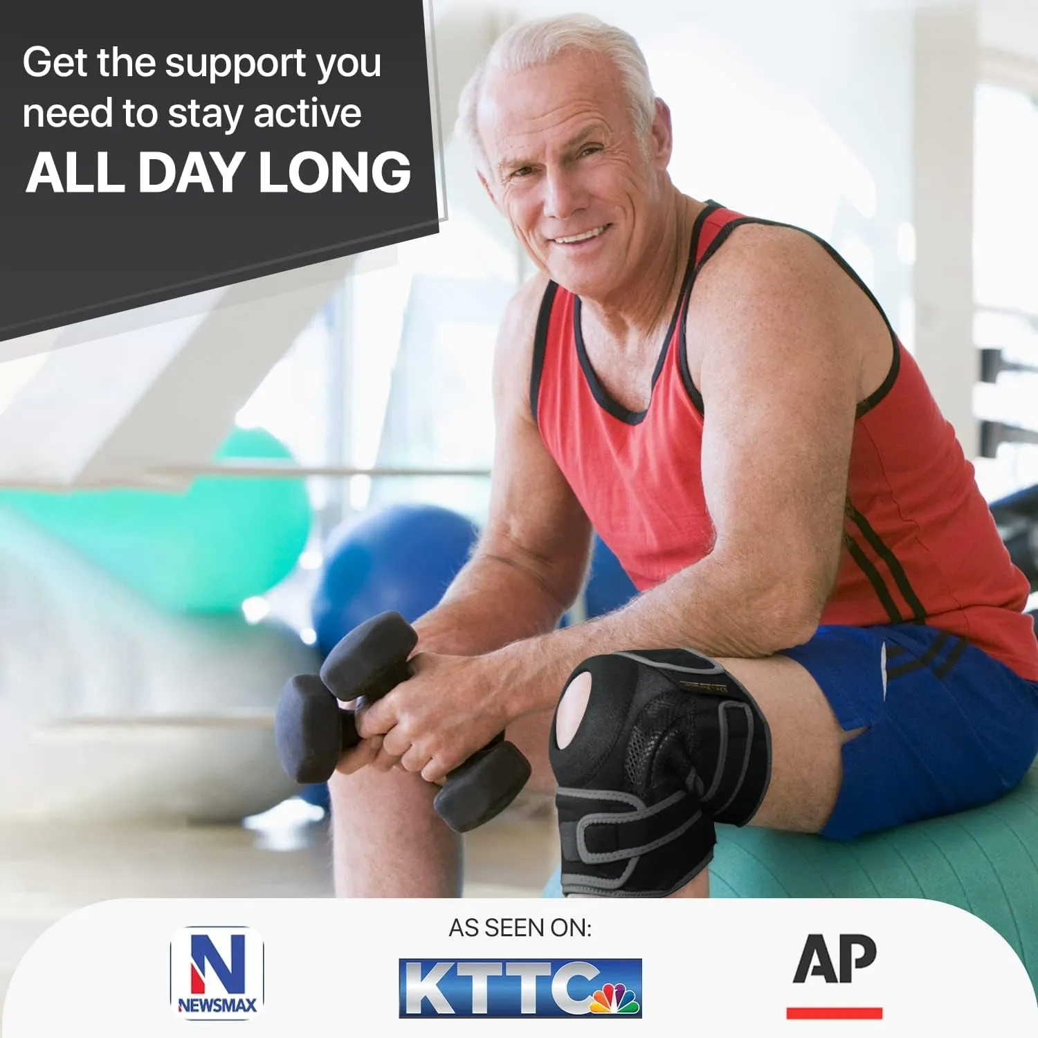 Knee Brace with Side Stabilizers & Patella Gel Pads for Maximum Knee Pain Support