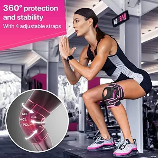 Knee Brace with Side Stabilizers & Patella Gel Pads for Maximum Knee Pain Support