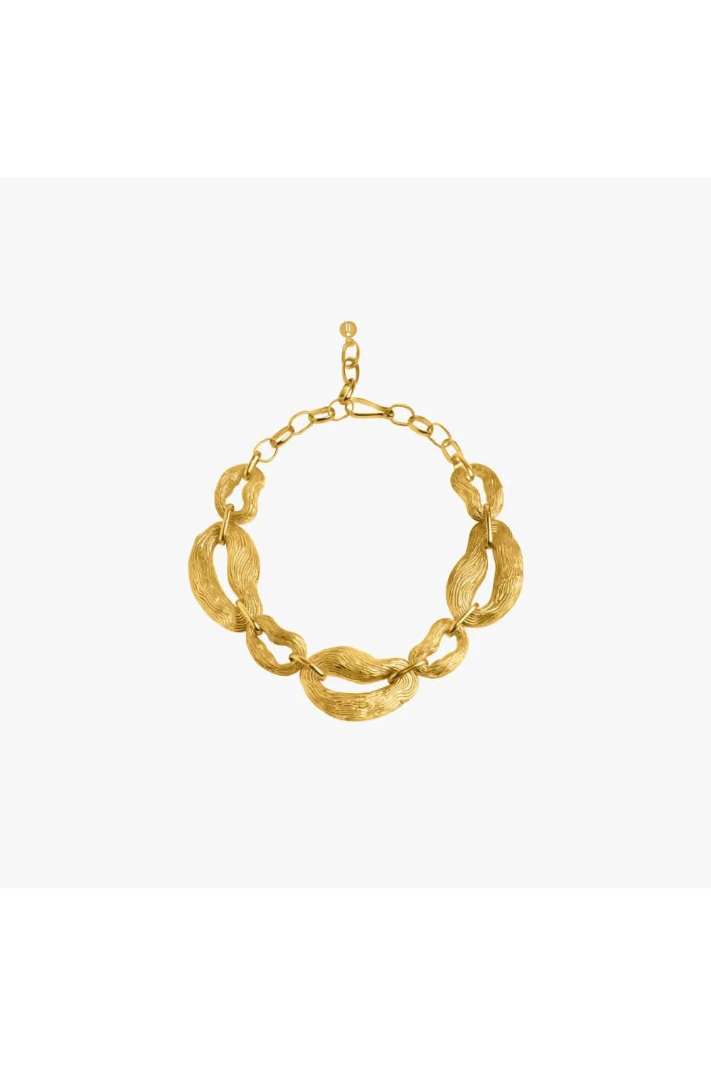 Knotty Link Necklace - Gold Tone