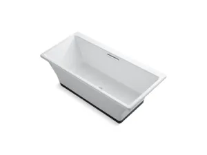 KOHLER K-819-F63 Rêve 66-15/16" x 31-1/2" freestanding bath with Float installation and Brilliant Ash base without jet trim