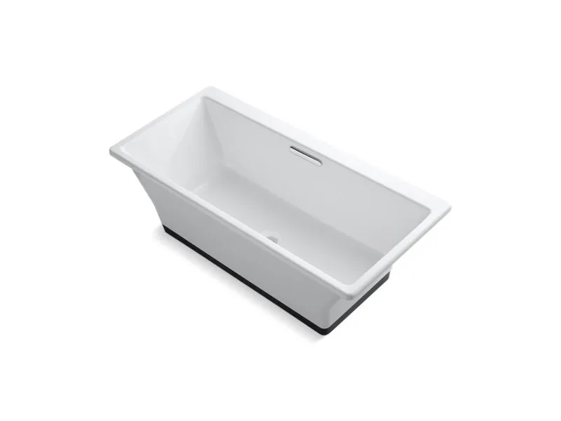 KOHLER K-819-F63 Rêve 66-15/16" x 31-1/2" freestanding bath with Float installation and Brilliant Ash base without jet trim