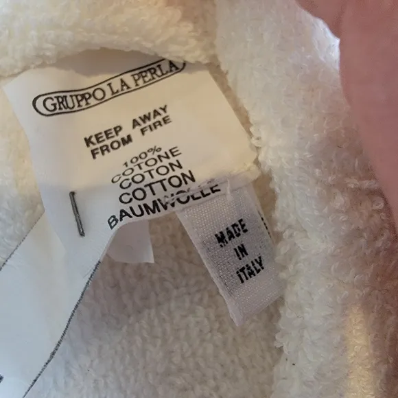 La Perla Joelle terrycloth bath slippers size 6.5 Medium