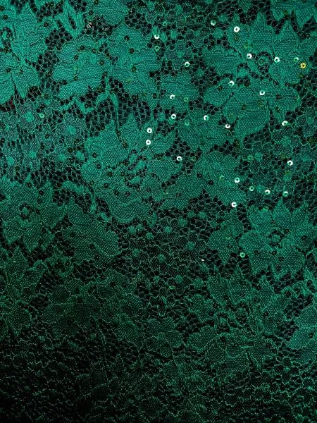 Lace Mini Slip - Emerald Sequin -