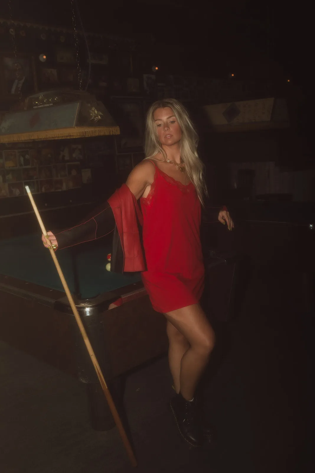 Lace Red Mini Dress