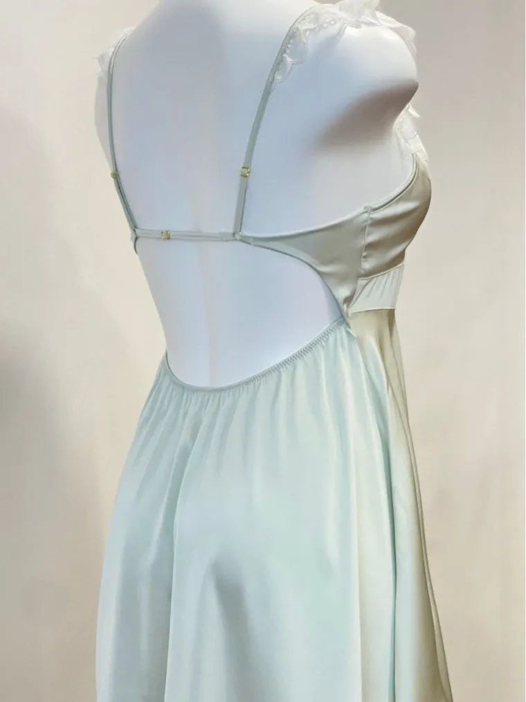Lace-Trim Slip Dress