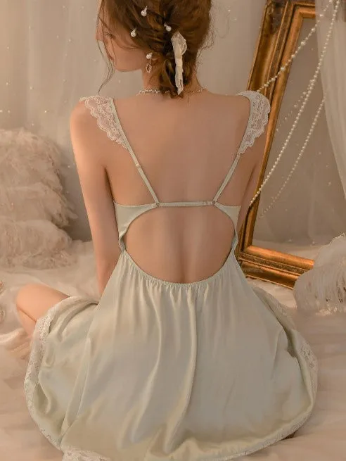 Lace-Trim Slip Dress