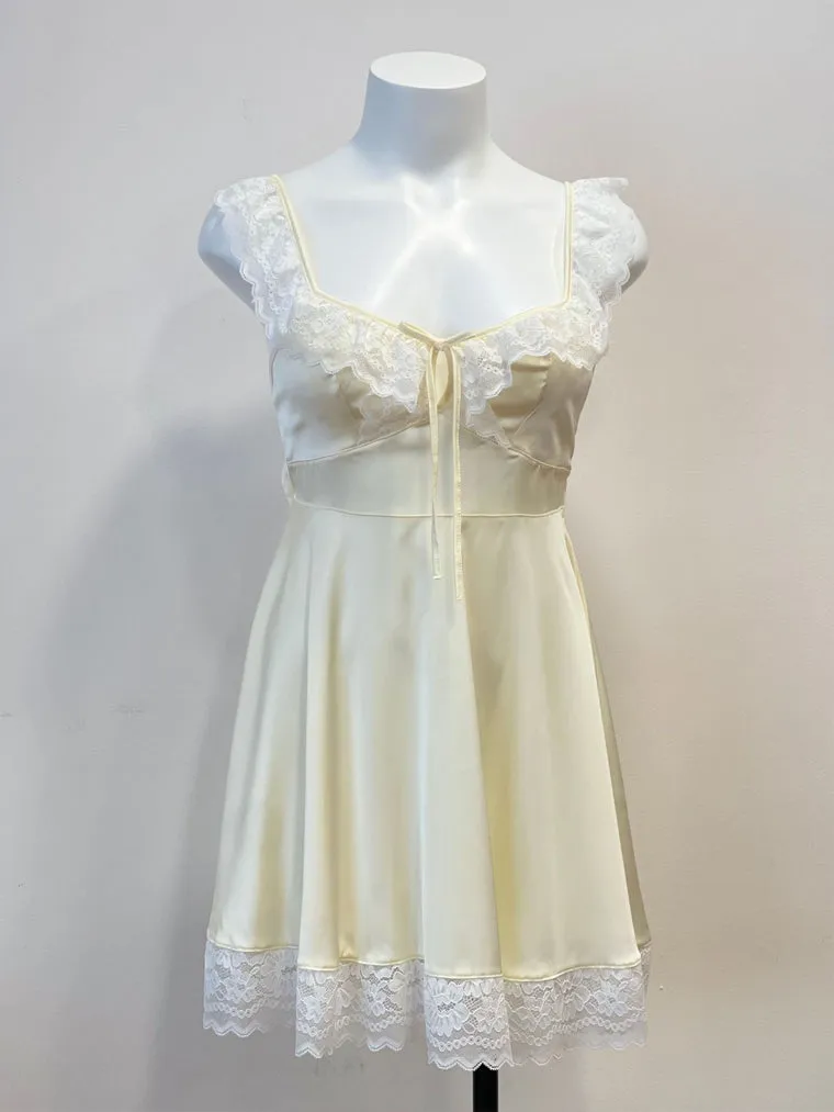 Lace-Trim Slip Dress