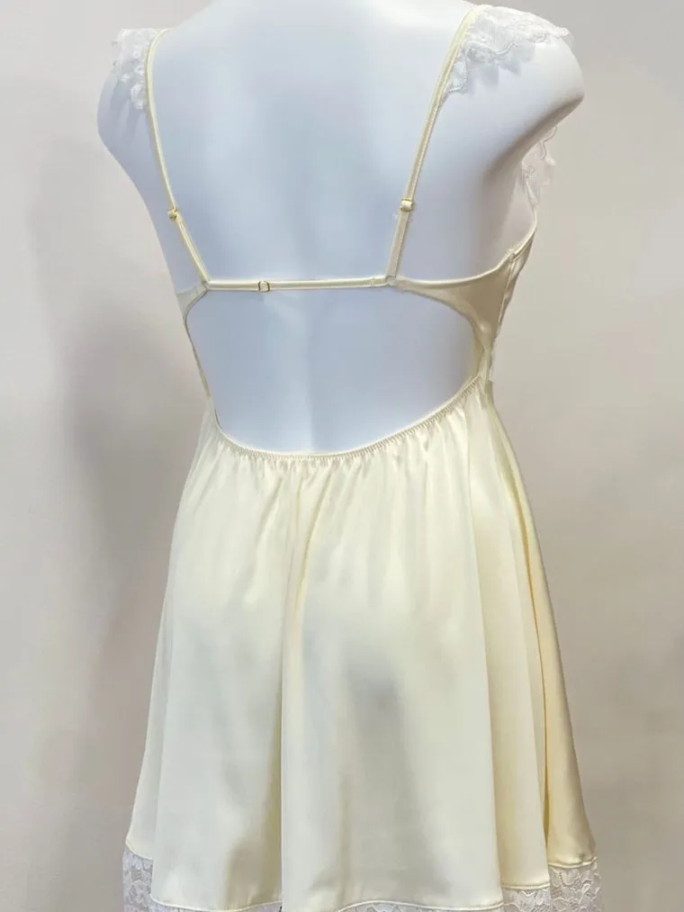 Lace-Trim Slip Dress
