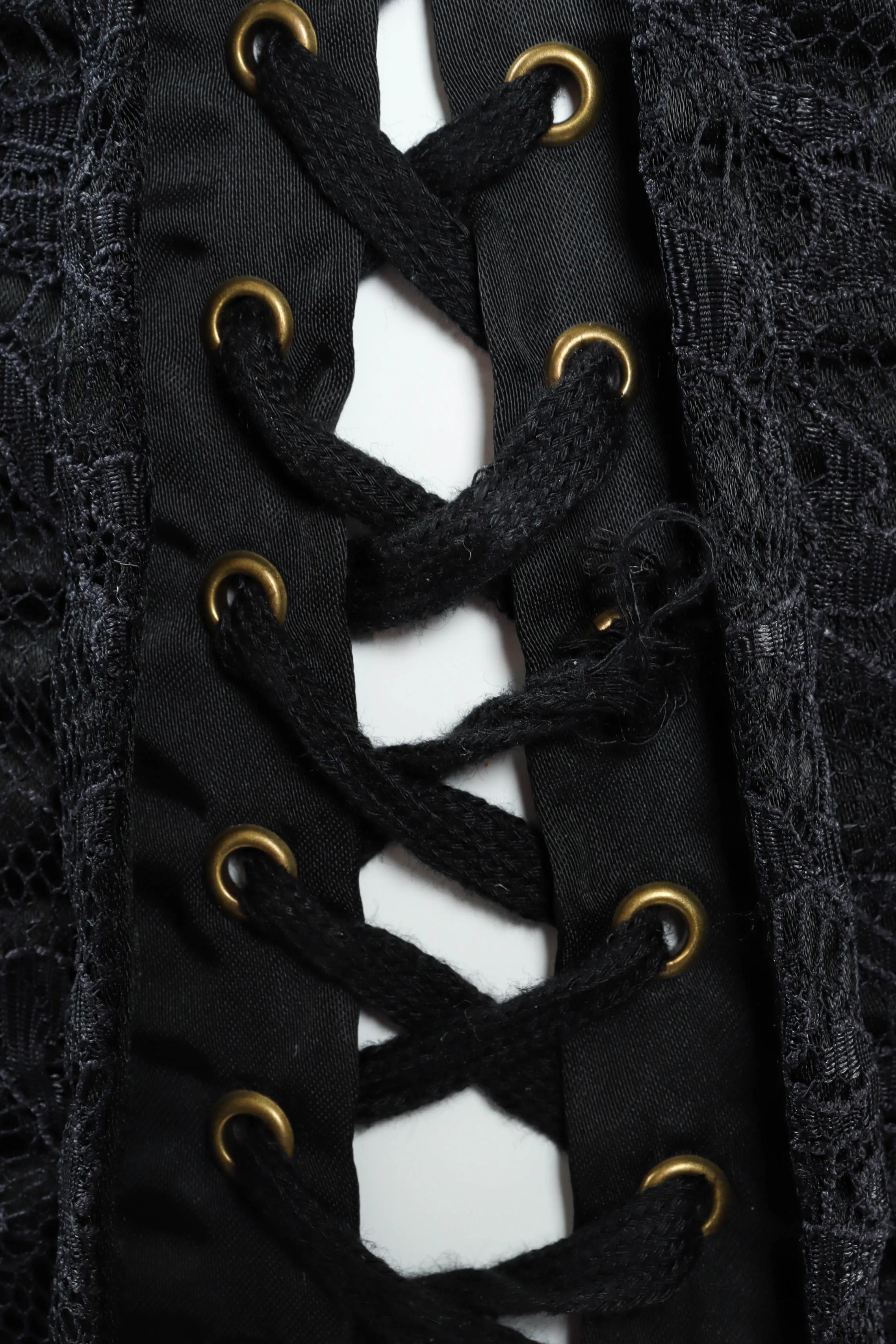 Lace Up Satin Slip Dress